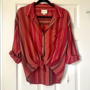 American Eagle Striped Button Down